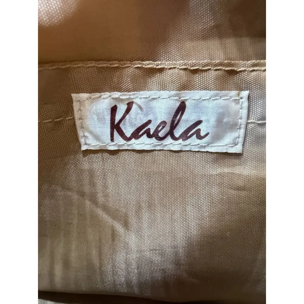 Kaela Brown Faux Leather Hobo Shoulder Bag Western Buckle Studded Swirl Purse